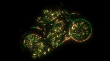 Gül ile motokrosun dijital animasyon lazeri