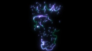 Kargalı kafatasının dijital animasyon lazeri