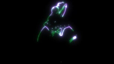 Beyzbol topunun dijital animasyon lazeri