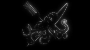 Octopus 'un dijital animasyon lazeri