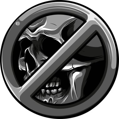 Beyaz arka plan hiçbir kafatası işareti