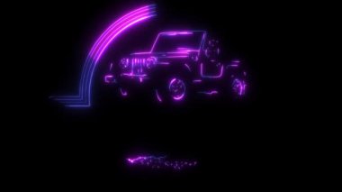 Canavar off-road 'un dijital animasyon lazeri