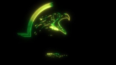 Kartal kafasının dijital animasyon lazeri