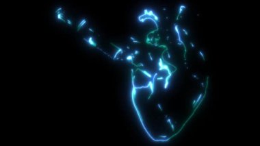 Aşı için şırınganın dijital animasyon lazeri