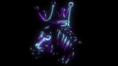 Zebra kafasının dijital animasyon lazeri