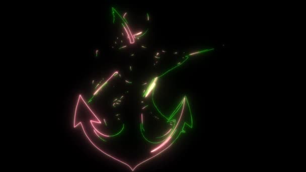 Ψηφιακό Animation Laser Από Μάρλιν Ατλαντικού Ξιφία — Αρχείο Βίντεο