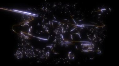 Set taşımacılığının dijital animasyon lazeri