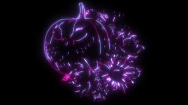 Cadılar Bayramı balkabağının dijital animasyon lazeri