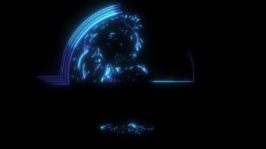 Aslan kafasının dijital animasyon lazeri