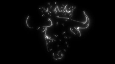 Siyah siluet Bull King 'in videosu