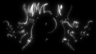 Neon biçiminde Dragon başlığının videosu
