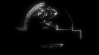 Dinozorlar Dünyası logosu neon tarzı