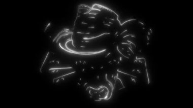 Boğa maskotu, neon tarzı takım.