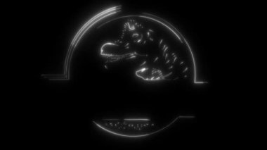 Neon tarzı brachiosaurus dinazorları