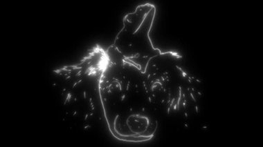 köpek ve kurbağa neon tarzı