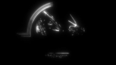 Neon biçiminde dinazor logosu simgesi
