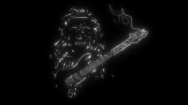 gitarlı heavy metal kafatası