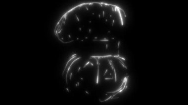 Neon tarzı Cadılar Bayramı balkabağı