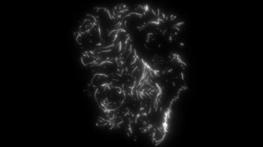 Aslan başı çizgisi neon tarzı