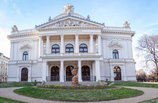 Mahen Theatre, Brno. The Prestigious Cultural Gem of the Czech Republic. Panorama.
