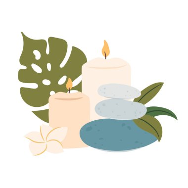 Aroma therapy vector illustration. Relaxation concept.