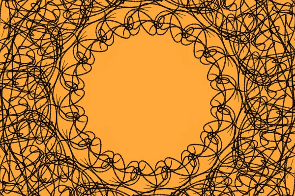 Абстрактный Фон Узором Черный Оранжевом Иллюстрация Вашему Дизайну Принято Фон — стоковое фото