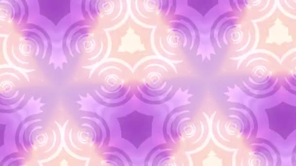 Abstrakter Fliederfarbener Hintergrund Mit Kaleidoskopmuster Schöner Hintergrund Mit Der Wirkung — Stockvideo