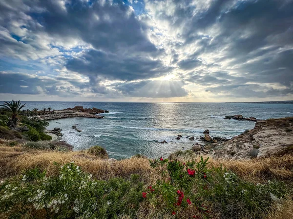 Wybrzeże Cyprze Pafos — Zdjęcie stockowe