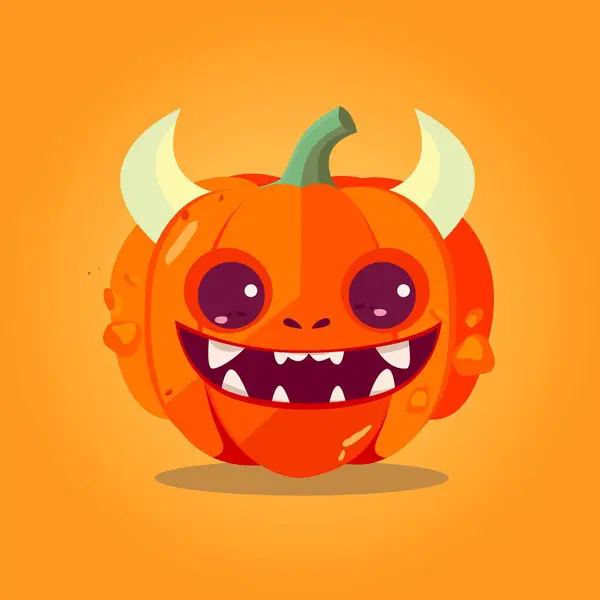 Dýňový Draku Halloween Vektor Roztomilý Usměvavý Dýňový Drak Halloween Dýně — Stock fotografie
