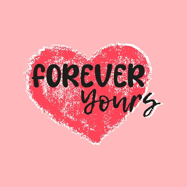 Beyaz arka planda izole edilmiş aşk hakkında romantik cümleler yazan Sevgililer Günü kartı. Vektör .