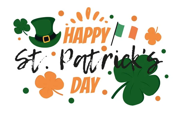 Happy Patrick Day Musterentwurf Für Logo Banner Plakat Grußkarte Einladung — Stockfoto