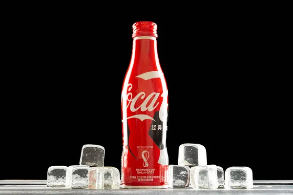 Zhongshan Cina Novembre 2022 Bottiglia Coca Cola Coppa Del Mondo — Foto Stock