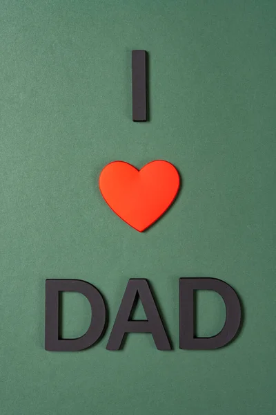 Words Love Dad Concept Fathers Day Vertical Composition — Stock Photo, Image