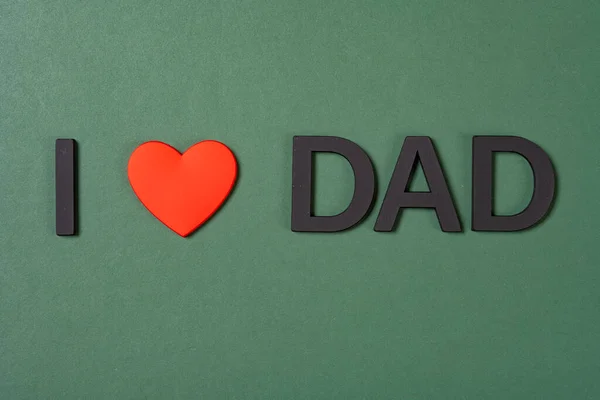 Słowa Love Dad Koncepcja Ojców Dzień Skład Horyzontalny — Zdjęcie stockowe