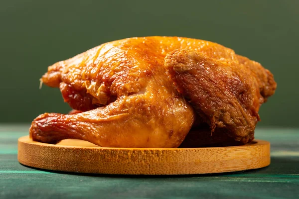 Vinkel Visa Honung Rostade Kyckling Horisontell Sammansättning — Stockfoto