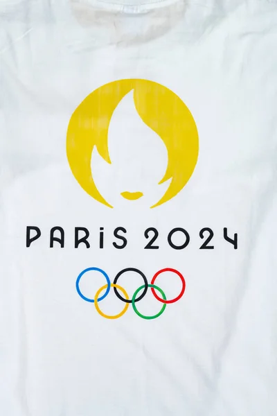 Zhongshan China Junio 2023 Logotipo Los Juegos Olímpicos París 2024 — Foto de Stock
