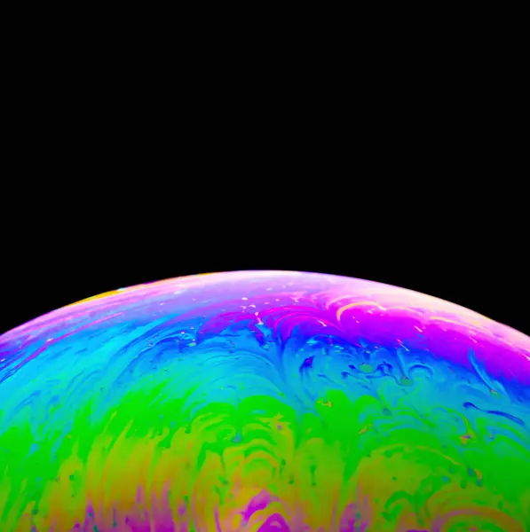 Colorful Bubble Dark Background — Stock Photo, Image