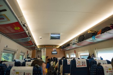 ChangSha HuNan Çin - 28 Temmuz 2023: içinde yüksek hızlı tren.