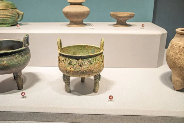 Taiyuan Shanxi China Julho 2023 Vasos Relíquia Cultural Museu Shanxi — Fotografia de Stock