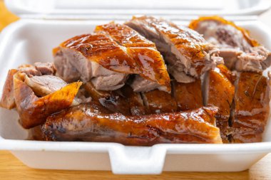 Açılı görüş kutusu kızarmış kaz.