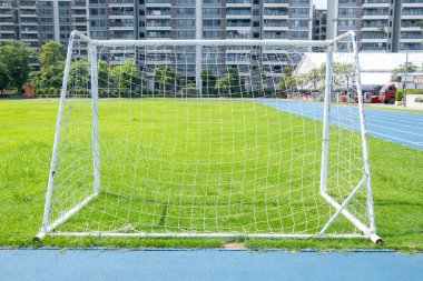 soccer field in a school horizontal composition