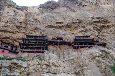 DaTong ShanXi Çin-2 Ağustos 2023: DaTong ShanXi 'deki ünlü Xuankong Tapınağı veya Asılı Tapınak.