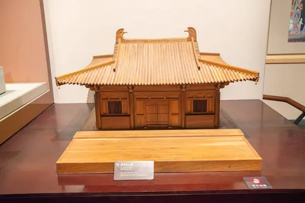 Taiyuan Shanxi Chiny Lipca 2023 Główna Sala Modelu Świątyni Nanchan — Zdjęcie stockowe