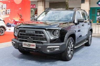 ZHONGSHAN GUANGDONG Çin - 10 Haziran 2022: siyah bir Haval arabası.