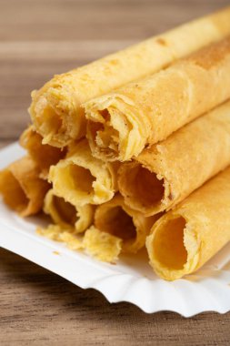 açı görünümü tatlı yumurta ruloları dikey bileşim