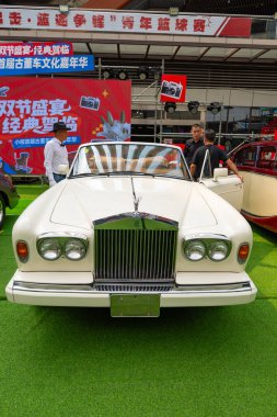 ZhongShan GuangDong China-October 1  2025: Rolls-Royce Corniche in a vintage and luxury car show.