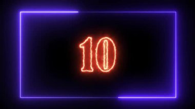 10 numara Mor çerçeve turuncu numara..