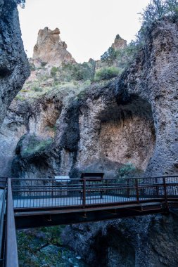 Glenwood, New Mexico, Whitewater Kanyonu 'ndaki Catwalk Rekreasyon alanında köprü ve patika ağı