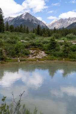 Banff Ulusal Parkı 'ndaki Ink Pots Patikası Manzarası - Kanada Kayalıkları