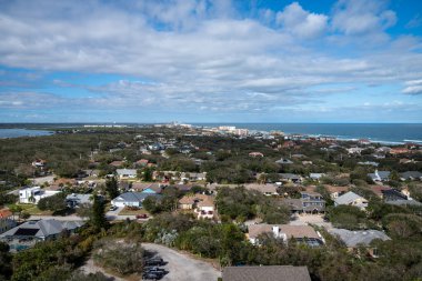 Florida 'daki Ponce Körfezi ve Atlantik Okyanusu' nun havadan görünüşü